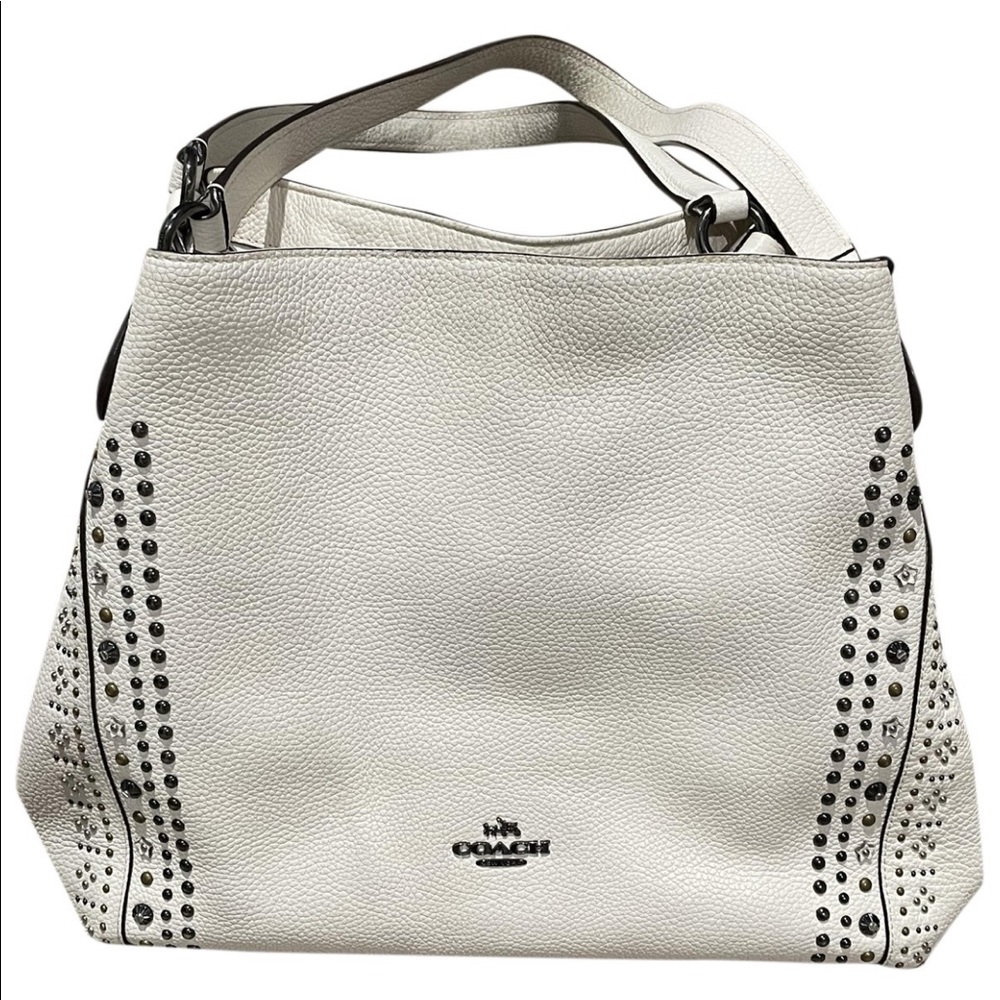 COACH leather studded tote bag